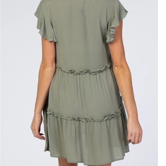 PinkBlush Maternity Ruffle Mini Dress - Picture 4 of 5